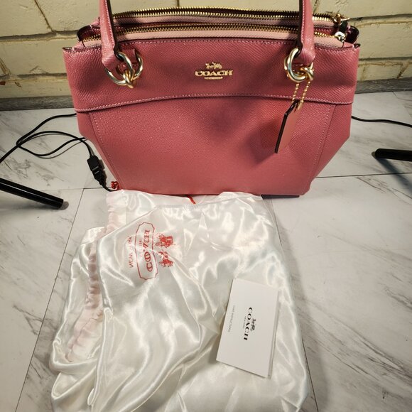 Like New Coach Brooke Pink Glitter Crossbody Bag Purse - Picture 15 of 16